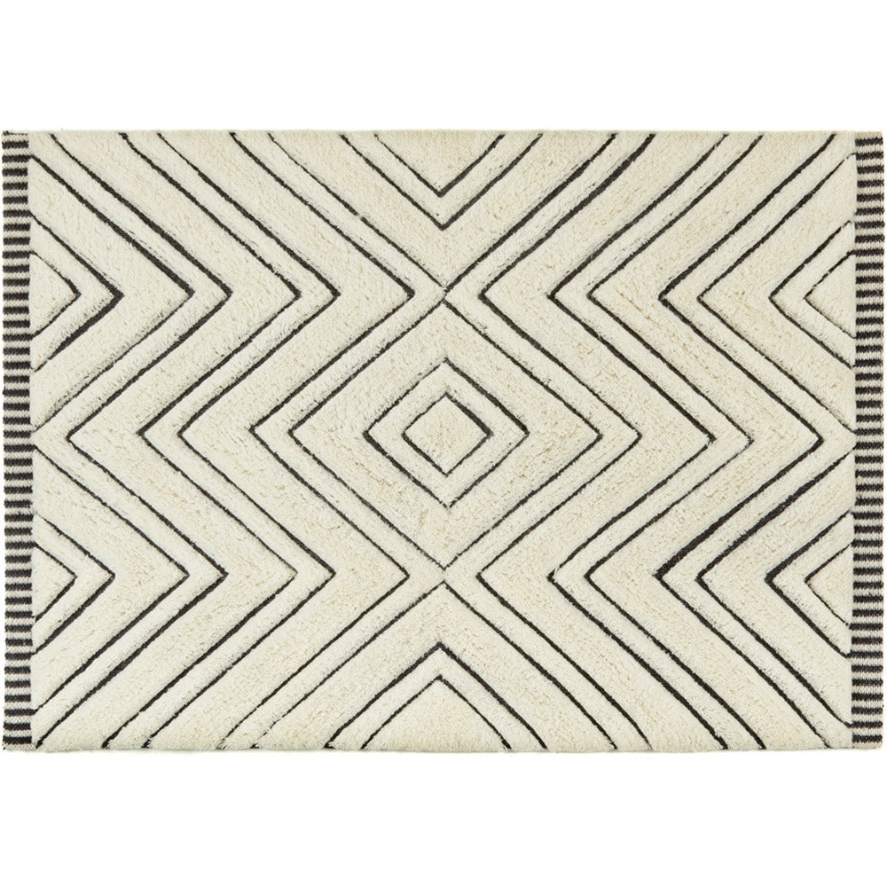 Origins Berber Mono Cream and Black Rug 160 x 230cm