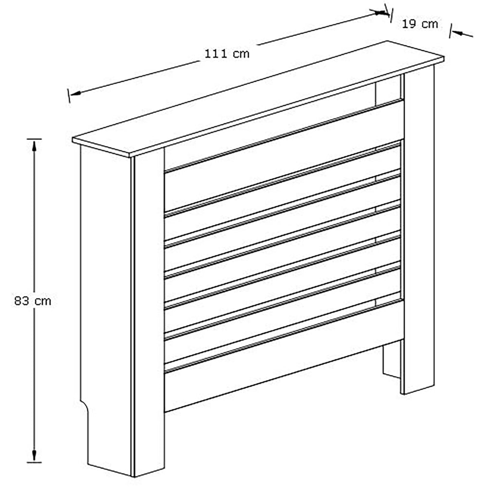 Cleo White Medium Radiator Cover 830 x 1110mm