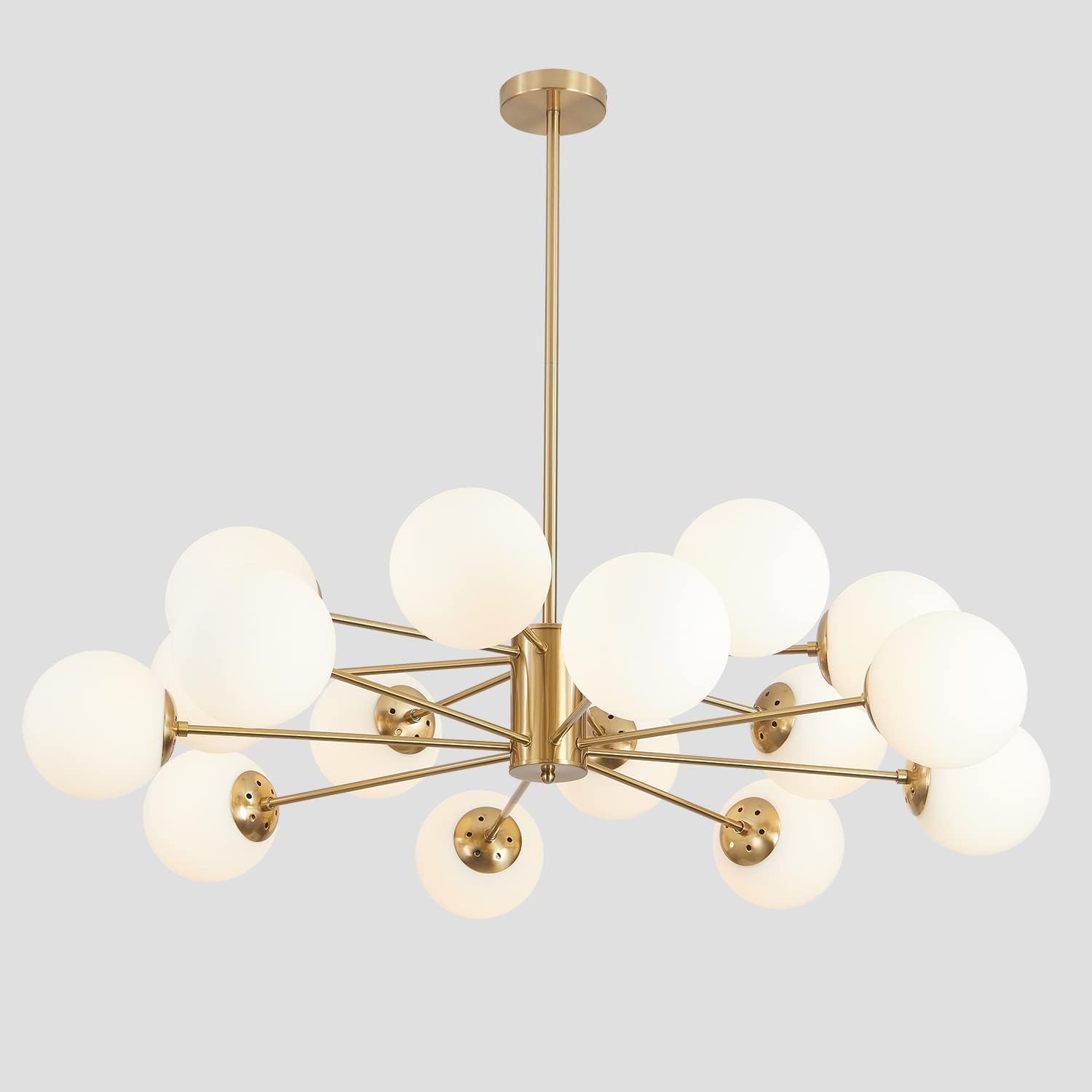 Lighting Brushed Brass Chandelier