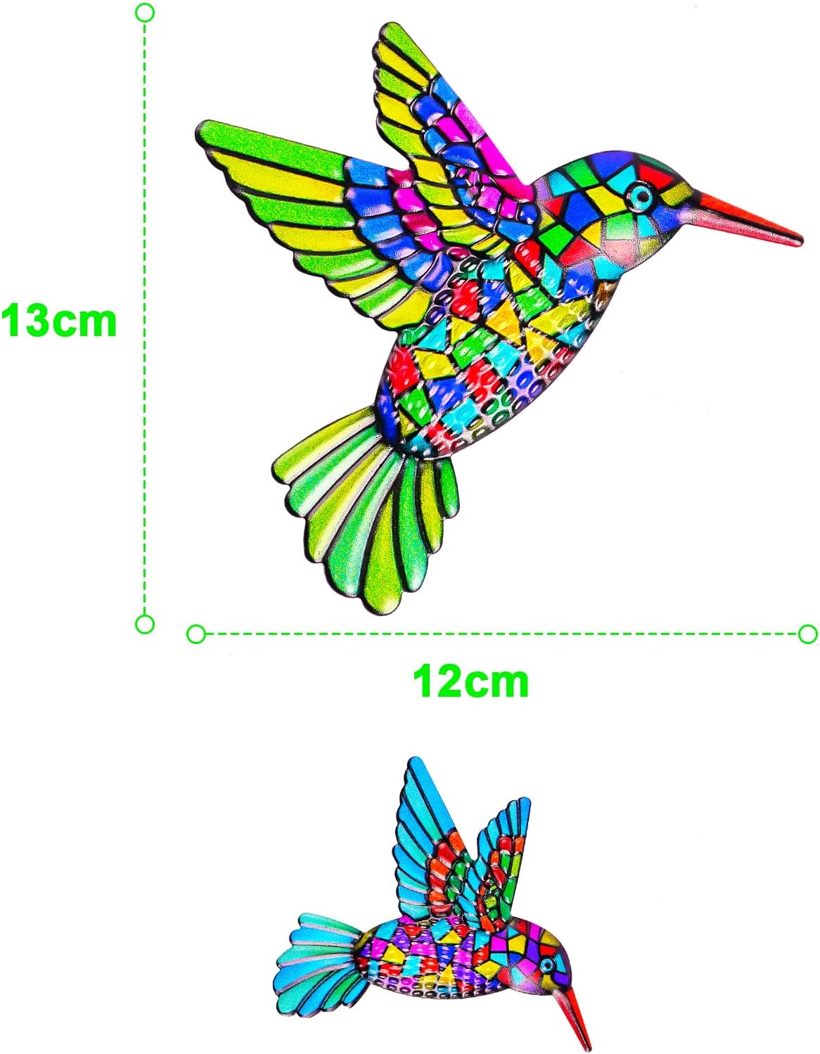 Metal Hummingbird Wall Art Decor - 2 Pack