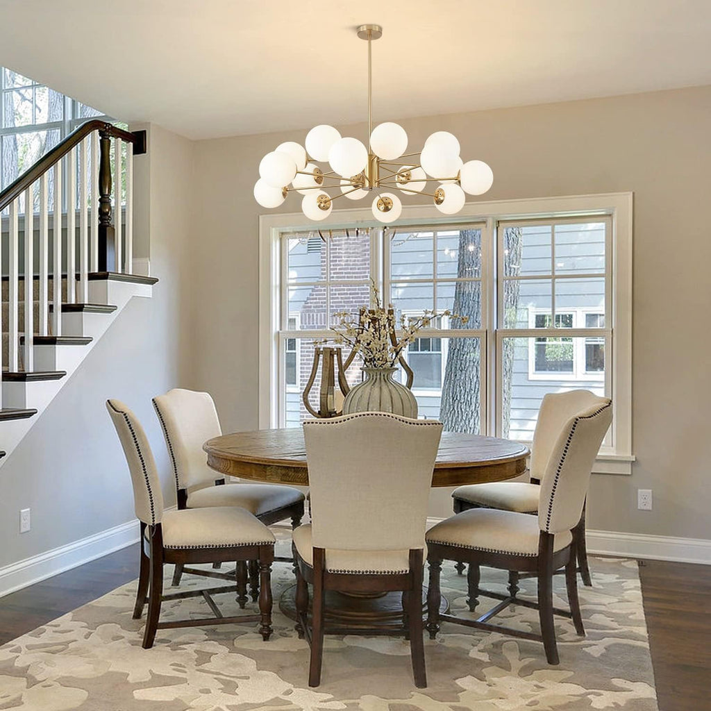 Lighting Brushed Brass Chandelier