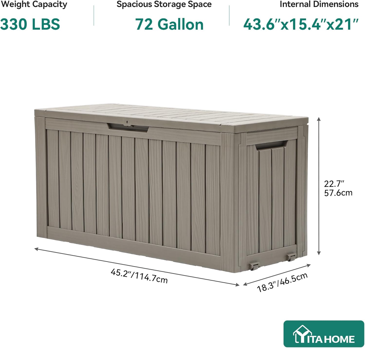 Outdoor Storage Box with Wheels