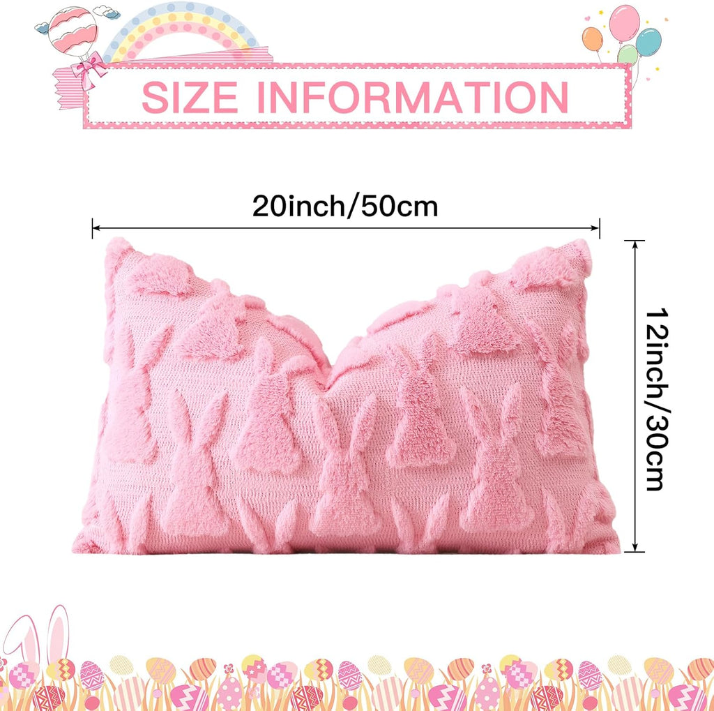Easter Soft Plush Velvet Decorative Bunny Pillow