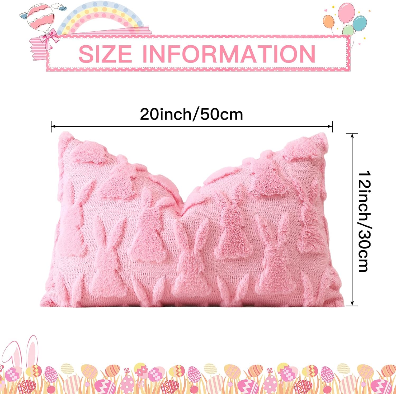 Easter Soft Plush Velvet Decorative Bunny Pillow
