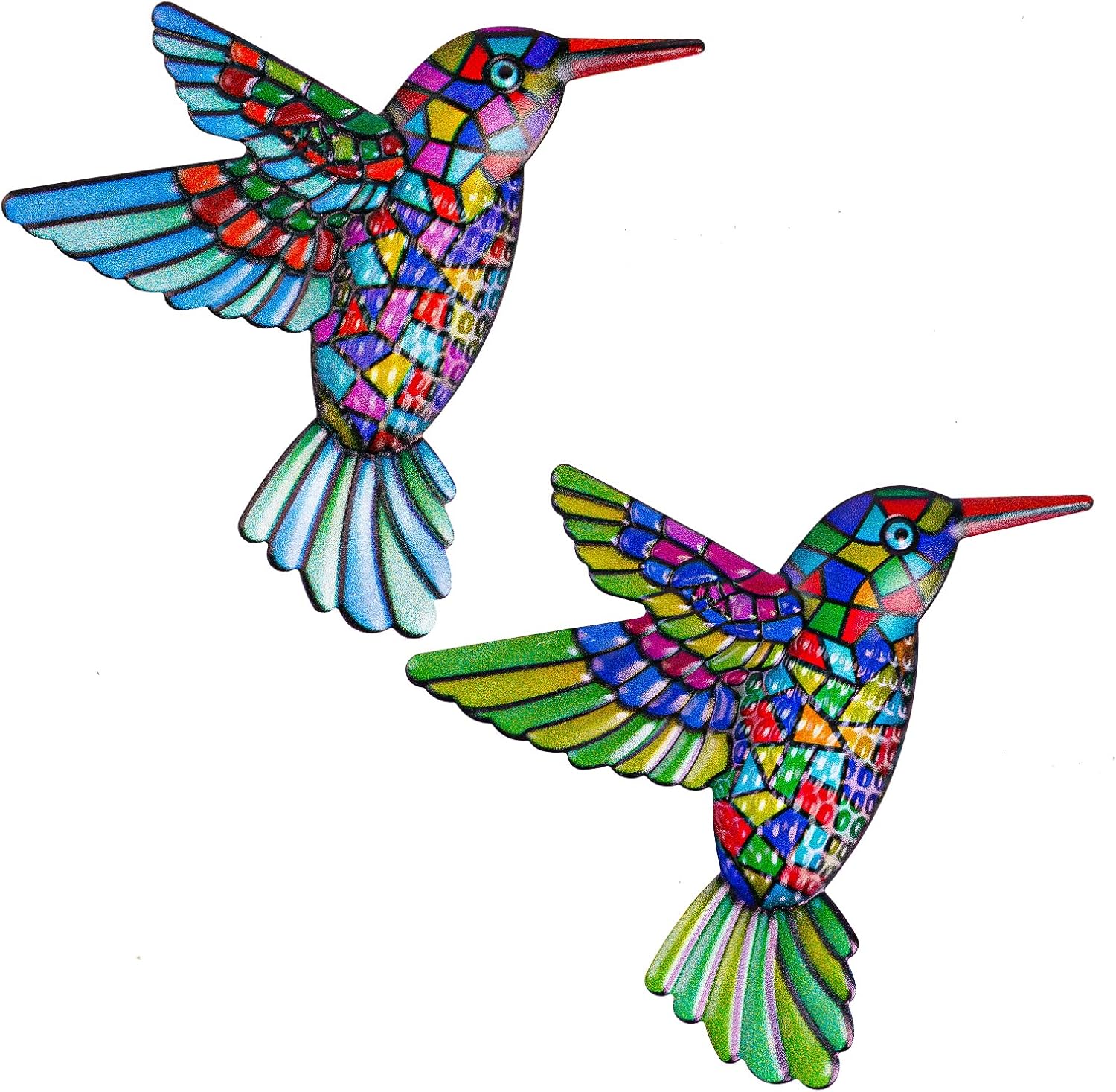 Metal Hummingbird Wall Art Decor - 2 Pack