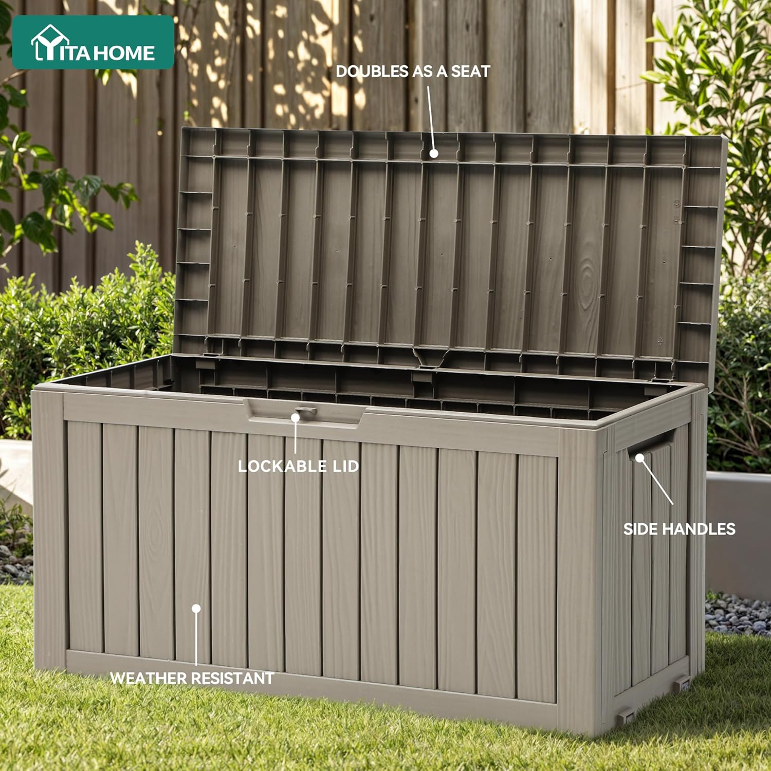 Outdoor Storage Box with Wheels