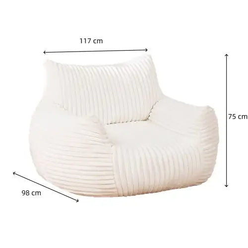 Ultra-Soft Fur Bean Bag Chair with High-Density Shredded Foam